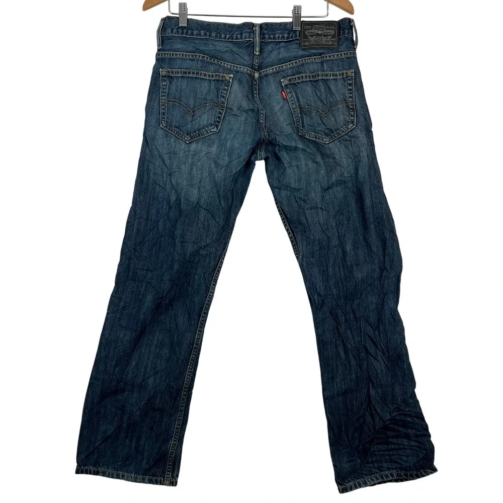 Levis 505 Regular Fit Jeans Mens‎ 31x32 Dark Wash Denim Pants Classic